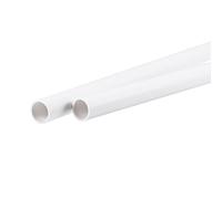sourcing map PVC Tuyau Rond Rigide Plastique Tube 11mm Diamètre Interne 13mm Diamètre Externe 500mm Blanc pour Eau Tube Artisanats Décoration Câble Manchon 2 Paquet