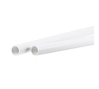 sourcing map PVC Tuyau Rond Rigide Plastique Tube 13mm Diamètre Interne 15mm Diamètre Externe 500mm Blanc pour Eau Tube Artisanats Décoration Câble Manchon 2 Paquet