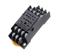 sourcing map PYF14A 14broches montées sur Rail DIN 35 mm Prise Relais Alimentation Support Base pour HH54P