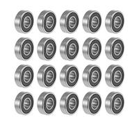 sourcing map R4-2RS Profondeur Rainure Bille Roulement 1/4 Pouce x 5/8 Pouce x 0,196 Pouce Scellé Z2 Levier Roulements 20Pcs