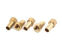 sourcing map Raccord Cannelé 1/4BSP Femelle Filetage 10mm Tuyau Barbillon Tube Raccord Coupleur Connecteur Adaptateur 5pcs