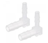 sourcing map Raccord cannelé 5mm à 7mm Barbelé Diamètre Plastique Coude Coupleur Réducteur Rapide Connecteur Adaptateur Paquet 2