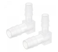 sourcing map Raccord cannelé 7mm à 9mm Barbelé Diamètre Plastique Coude Coupleur Réducteur Rapide Connecteur Adaptateur Paquet 2