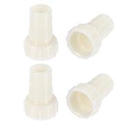sourcing map Raccord Cannelé ABS Tuyau Coupleur 16mm Cannelé x G1/2 Femelle Filetage Tuyau Adaptateur Blanc 4Pcs