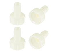 sourcing map Raccord Cannelé Tuyau ABS Coupleur 10mm Cannelé x G1/2 Femelle Filetage Tuyau Adaptateur Blanc 4Pcs