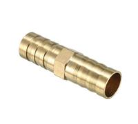 sourcing map Raccord cannelé tuyau droit en laiton de 12 mm