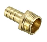 sourcing map Raccord cannelé tuyau en laiton 12 mm barbelé x mâle G1/2 Adaptateur connecteur