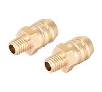 sourcing map Raccord Cannelé Tuyau Laiton Connecteur Métrique Mâle à Barbelé 8mm x M5 x 0.8 2Pcs