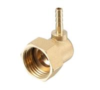 sourcing map Raccord Cannelé Tuyau Laiton Coude 4mm x G1/2 Connecteur Tuyau Femelle à écrou Pivotant pour Eau Carburant Air