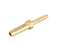 sourcing map Raccord Cannelé Tuyau Laiton Réducteur à Ardillon Droit Connecteur Coupleur Adaptateur Barb Tuyau ID 6mm x 4mm (1pcs)