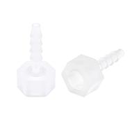 sourcing map Raccord Cannelé Tuyau Polypropylène Coupleur 4mm Cannelé x G1/8 Femelle Filetage Tuyau Adaptateur Translucide 2Pcs