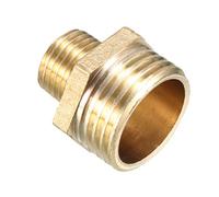 sourcing map Raccord de tuyau en laiton réduisant le mamelon hexagonal 1/2 BSP mâle X 1/4 BSP adaptateur mâle