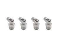 sourcing map Raccord Graisseur M10x1 Coudé 45° 4pcs Acier INOX pour Voiture