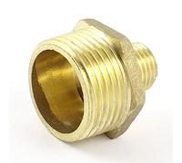 sourcing map Raccord Laiton Tuyau pneumatique 3/4" PT à 1/4" PT M/M Mamelon hexagonale