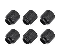 sourcing map Raccord Prolongateur Mâle vers Femelle G1/4 x 20mm pour Système de refroidissements à Eau Noir 6 Pièces