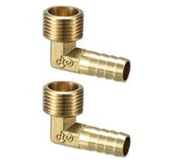 sourcing map Raccord tuyau Barb laiton 12mm barbelé x 1/2PT Raccord tuyau mâle 2Pcs