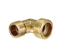 sourcing map Raccord tuyau compresseur air 90 Degrés L forme 3/8 BSP mâle à 1/2 BSP mâle