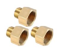 sourcing map Raccord tuyau laiton Adaptateur PT mâle G1/4 x G3/8 coupleur femelle 3Pcs