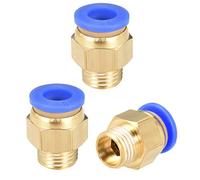 sourcing map Raccords pneumatiques droits à connexion rapide G1/4 mâle x 6 mm Tube ID 3 pièces