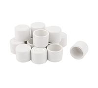 sourcing map Raccords tuyau eau 25mm PVC Fin Couvercle blanc 16pcs