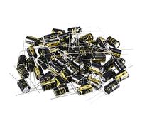 sourcing map Radial Condensateur électrolytique 470uF 25V 105°C Vie 2000H 8x12mm Noir 60pc