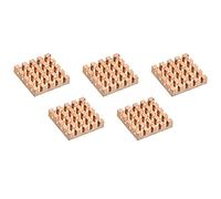 sourcing map Radiateur Trousse Cuivre 14x14x3mm pour IC Puce MOS Memoire Dissipation Chaleur avec Thermique Tampons Paquet de 5