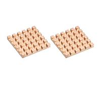 sourcing map Radiateur Trousse Cuivre 25x25x3mm pour IC Puce MOS Memoire Dissipation Chaleur avec Thermique Tampons Paquet de 2