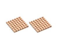 sourcing map Radiateur Trousse Cuivre 30x30x3mm pour IC Puce MOS Memoire Dissipation Chaleur avec Thermique Tampons Paquet de 2