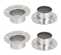 sourcing map Rail Garde-Robe De Penderie Biellette De Direction Fixation Tube 32mm 4Pcs