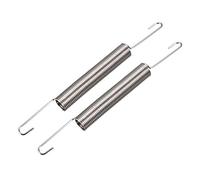 sourcing map Rallonge Ressort 1mm Fil Dia, 10mm OD, 60mm Libre Longueur Ressort Acier Petit Double Crochet Tension Ressort 2pcs