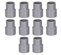 sourcing map Réducteur de Tuyau PVC DWV Hub 40 Gris 32mm x 40mm Douille 10Pcs