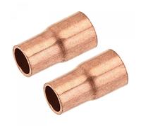 sourcing map Réduction Cuivre Accouplement Raccord Droit avec Sueur Terminal 5/16 x 1/4 Pouce Diamètre Interne pour HVAC Réfrigération Adaptateur Paquet de 2