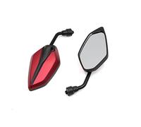 sourcing map Réglable Noir Rouge paire rétroviseur latéral arrière polygone pour Moto