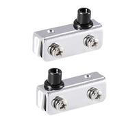 sourcing map Réglable Verre Porte Charnières Pince Fer Armoire Pivot Charnière Clip pour 3-5mm Épaisseur Verre 1 Paire