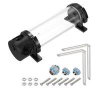 sourcing map Réservoir de refroidissement à eau filetage G1/4 50 mm x 190 mm Cylindre échangeur de chaleur Réservoir de refroidissement à eau Kit radiateur 1 entrée 3 sorties pour PC ordinateur CPU