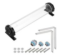 sourcing map Réservoir de refroidissement à eau filetage G1/4 50 mm x 240 mm Cylindre échangeur de chaleur Réservoir de refroidissement à eau Kit radiateur 1 entrée 3 sorties pour PC ordinateur CPU