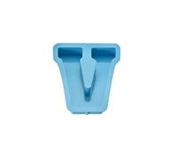 sourcing map- Résine Lettre Modèles Alphabet V Silicone Bleu 10.16 cm pour Fête Maison