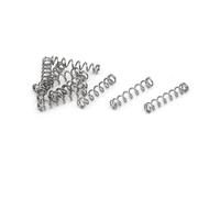 sourcing map Ressort de Compression 0.3mmx2mmx10mm 304 Acier Inoxydable Argenté 10pcs