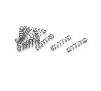 sourcing map Ressort de Compression 0.3mmx2mmx10mm 304 Acier Inoxydable Argenté 10pcs