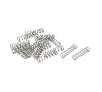 sourcing map Ressort de Compression 0.5mmx5mmx20mm 304 Acier Inoxydable Argenté 20pcs