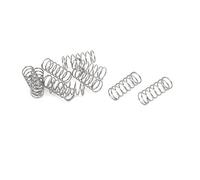 sourcing map Ressort de Compression 0.6mmx8mmx20mm 304 Acier Inoxydable Argenté 10pcs
