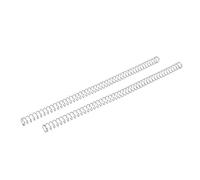 sourcing map Ressort de Compression 0.8mmx12mmx305mm 304 Acier Inoxydable Argenté 2pcs