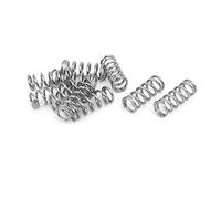 sourcing map Ressort de Compression 0.8mmx6mmx15mm 304 Acier Inoxydable Argenté 10pcs
