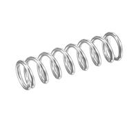 sourcing map Ressort de Compression 10pcs en Acier Inoxydable 304, 9mm OD,1.2mm Fil Dimension,9mm Comprimé Longueur,30mm Libre Longueur,61.8N Capacité de Chargement Argenté