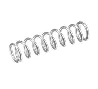 sourcing map Ressort de Compression 10pcs en Acier Inoxydable 304, 9mm OD,1.2mm Fil Dimension,9mm Comprimé Longueur,35mm Libre Longueur,61.8N Capacité de Chargement Argenté