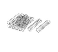 sourcing map Ressort de Compression 1mmx12mmx50mm 304 Acier Inoxydable Argenté 10pcs