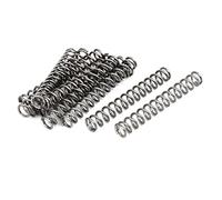 sourcing map Ressort de Compression 1mmx7mmx50mm 304 Acier Inoxydable Argenté 10pcs