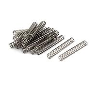 sourcing map Ressort de Compression 1mmx8mmx50mm 304 Acier Inoxydable Argenté 20pcs