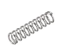 sourcing map Ressort de Compression 304 Acier Inoxydable 12mm OD,1.6mm Fil Dimension,27.5mm Comprimé Longueur,50mm Libre Longueur,63.2N Capacité de Chargement Argenté 10pcs