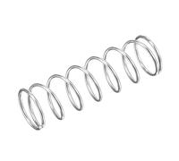 sourcing map Ressort de Compression 5pcs en Acier Inoxydable 304, 16mm OD,1.2mm Fil Dimension,9mm Comprimé Longueur,50mm Libre Longueur,15.7N Capacité de Chargement Argenté
